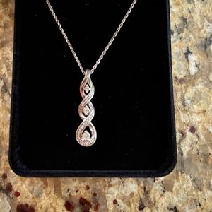 NWOT Diamond and Sterling Silver necklace